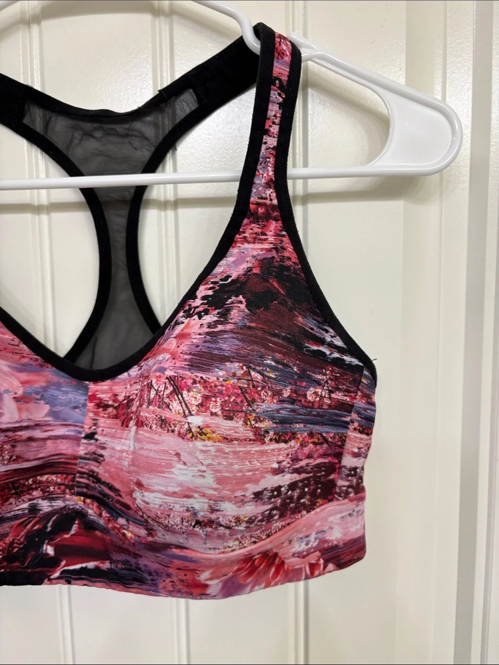lululemon athletica Pink and Black Abstract Racerback Sports Bra - Picture 3 of 7
